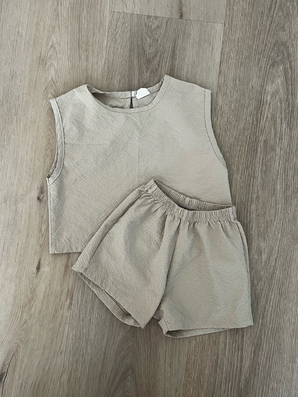 At Noon Textured Sleeveless Top and Shorts Set